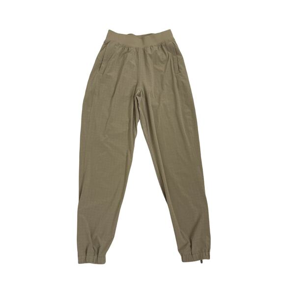 Lululemon Adapted State Oak Tan Perforated High Rose Joggers Size Women's 2 - Picture 1 of 4